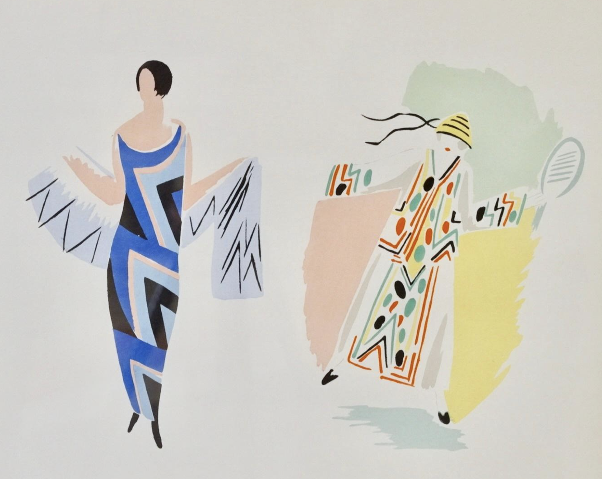 Sonia Delaunay fashion drawings