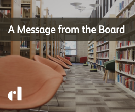 A Message from the Board