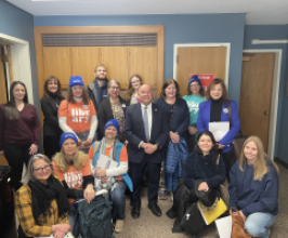 Photo of Library Advocates with Assemblyman Burdick
