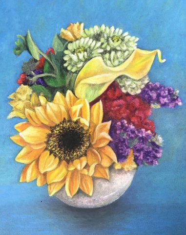 Mara Van Fleet paintings can inspire beautiful flower arrangements