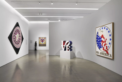 Robert Indiana art work in the Pace Gallery