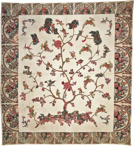 Tree of Life Cut out chintz quilt