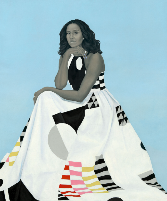 Amy sherald portrait of Michelle Obama