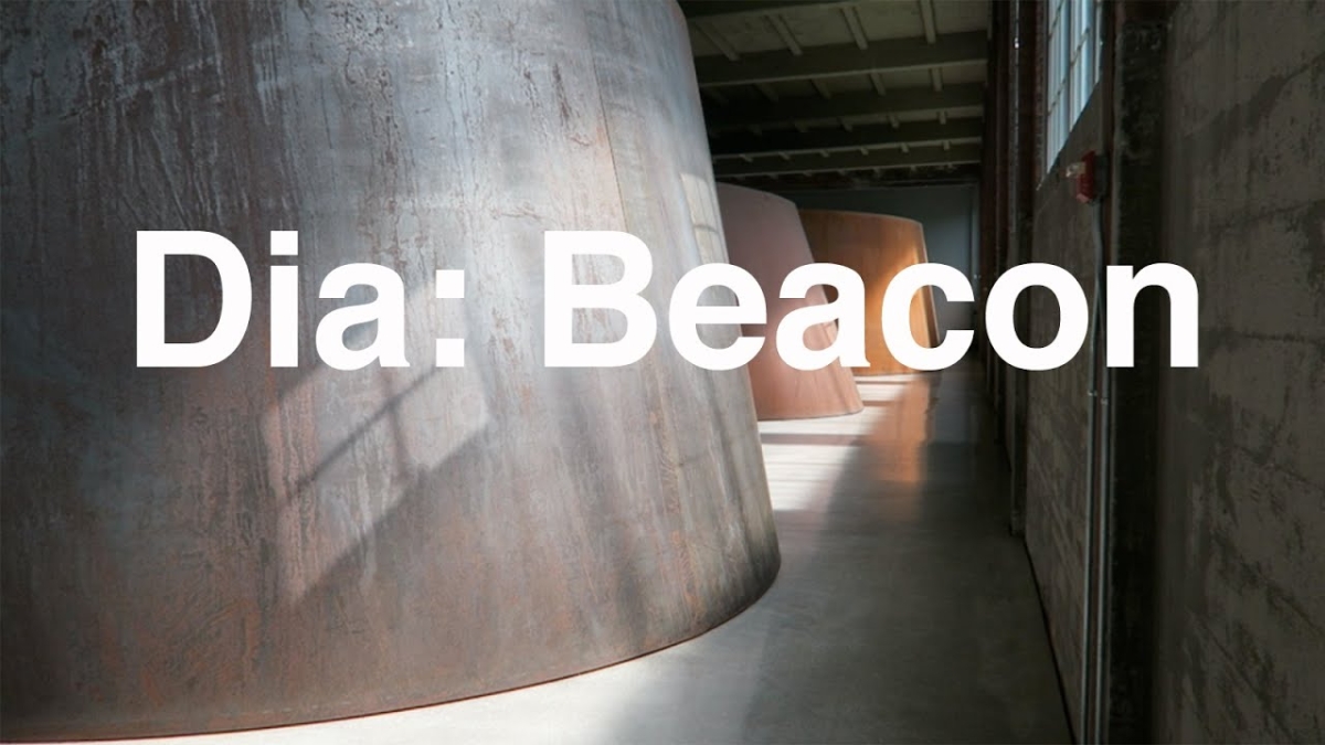 Dia Beacon exhibit with metal sculpture