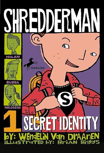 Secret Identity is the first book in the Shredderman series
