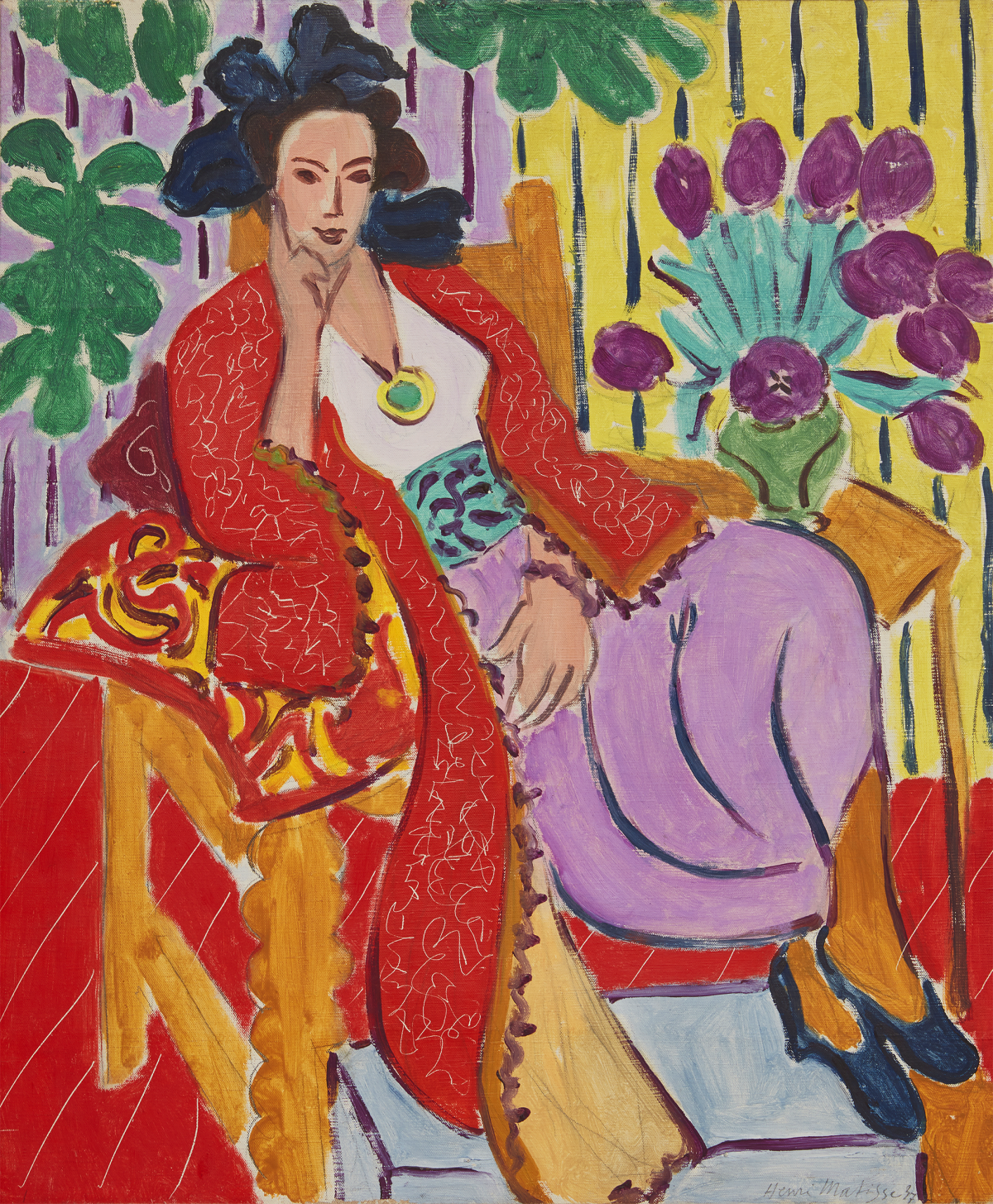 HENRI MATISSE Odalisque in Red Coat, 1937 oil 21x18.
